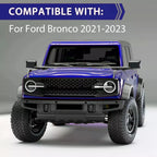 Front Bumper W/D-ring Mounts Fit For Ford Bronco 2021-2023 Off-Road Full Width