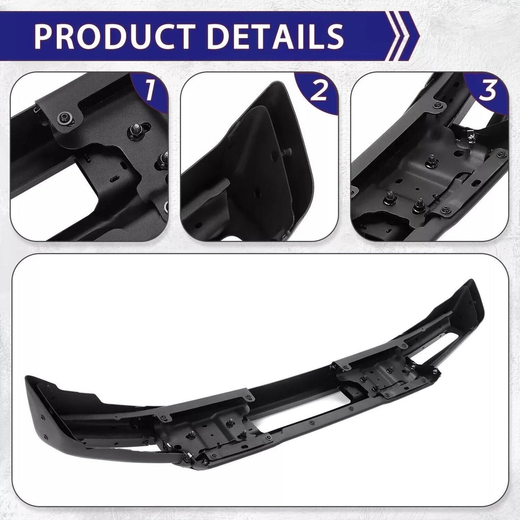Front Bumper W/D-ring Mounts Fit For Ford Bronco 2021-2023 Off-Road Full Width