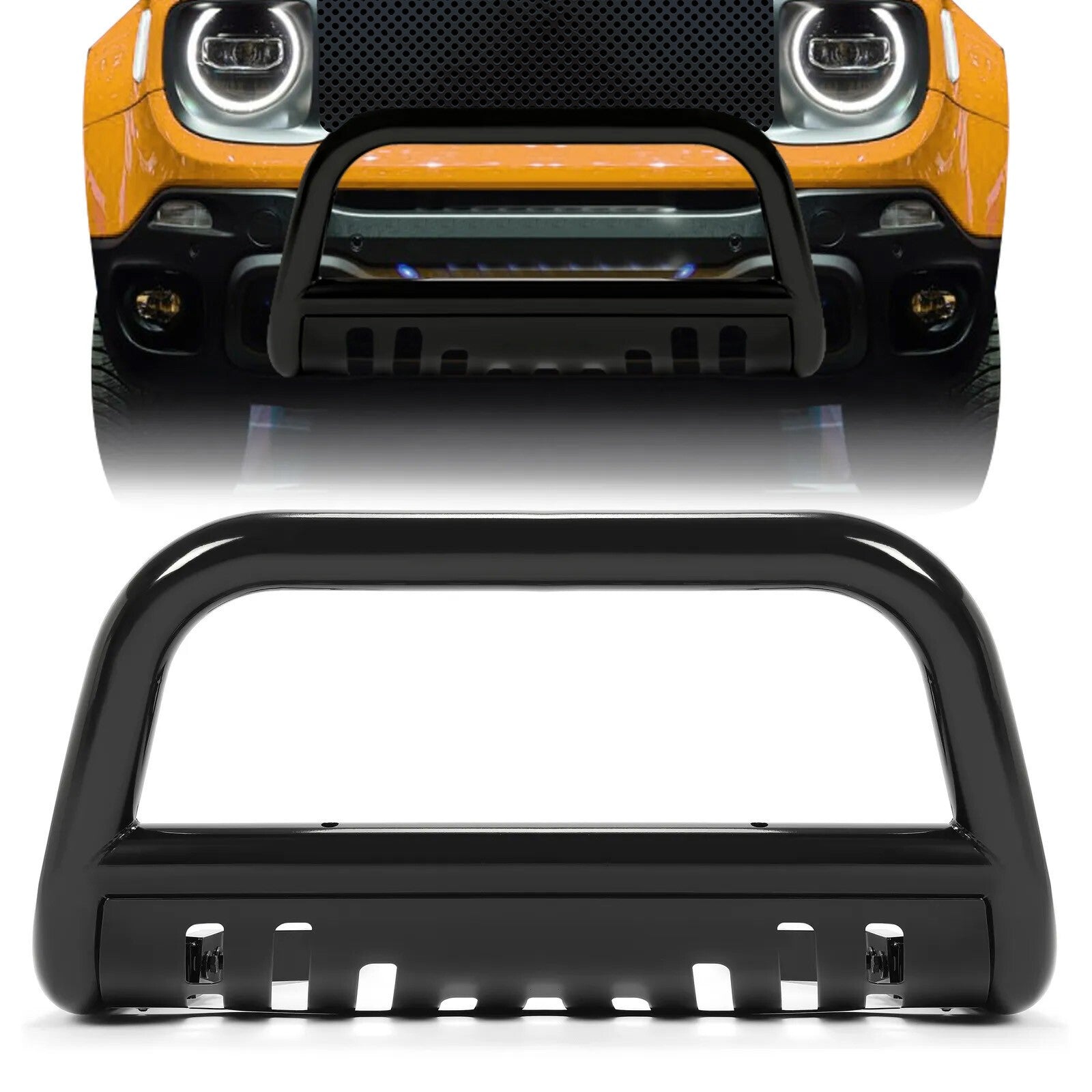 Fit for 2015-2022 Jeep Renegade Bumper Bull Bar Skid Plate Power Coated Steel