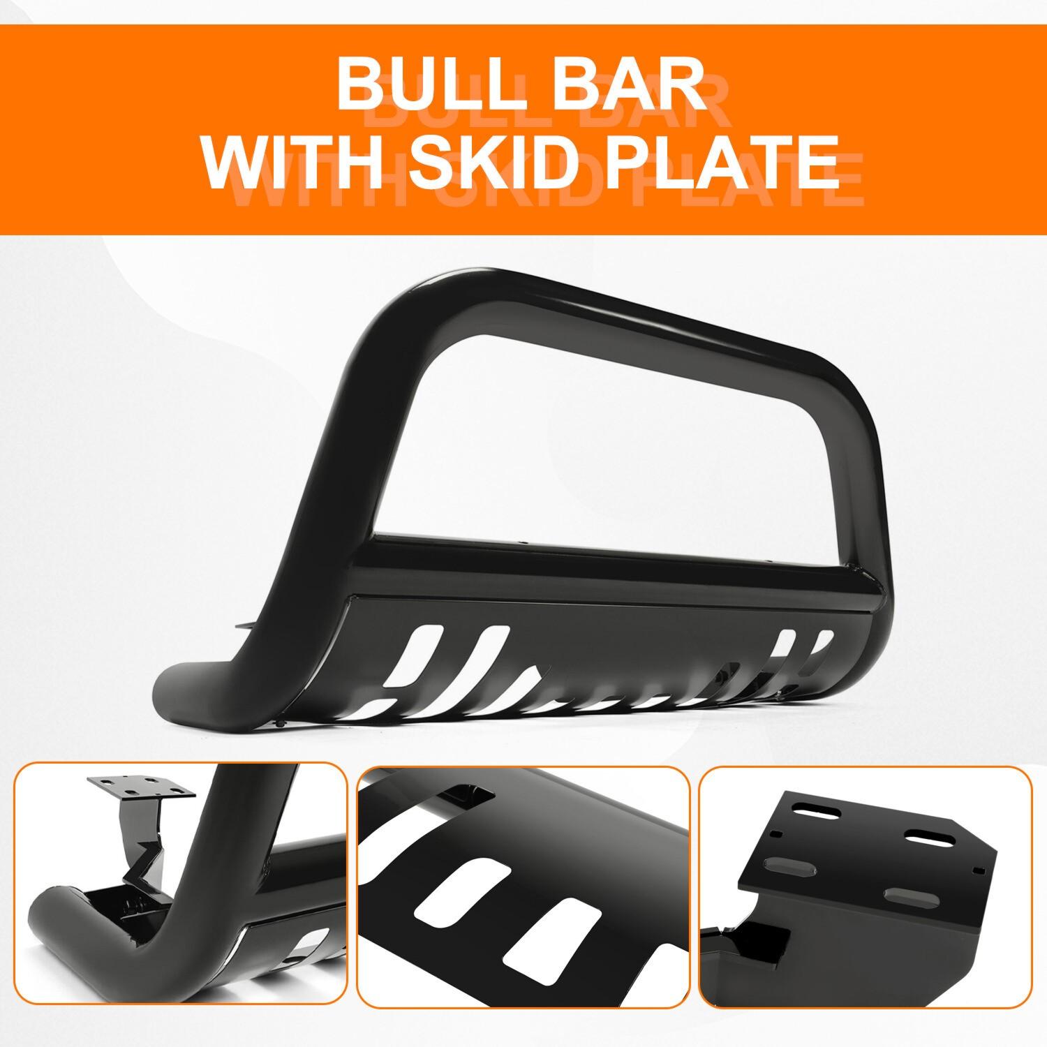 Fit for 2015-2022 Jeep Renegade Bumper Bull Bar Skid Plate Power Coated Steel