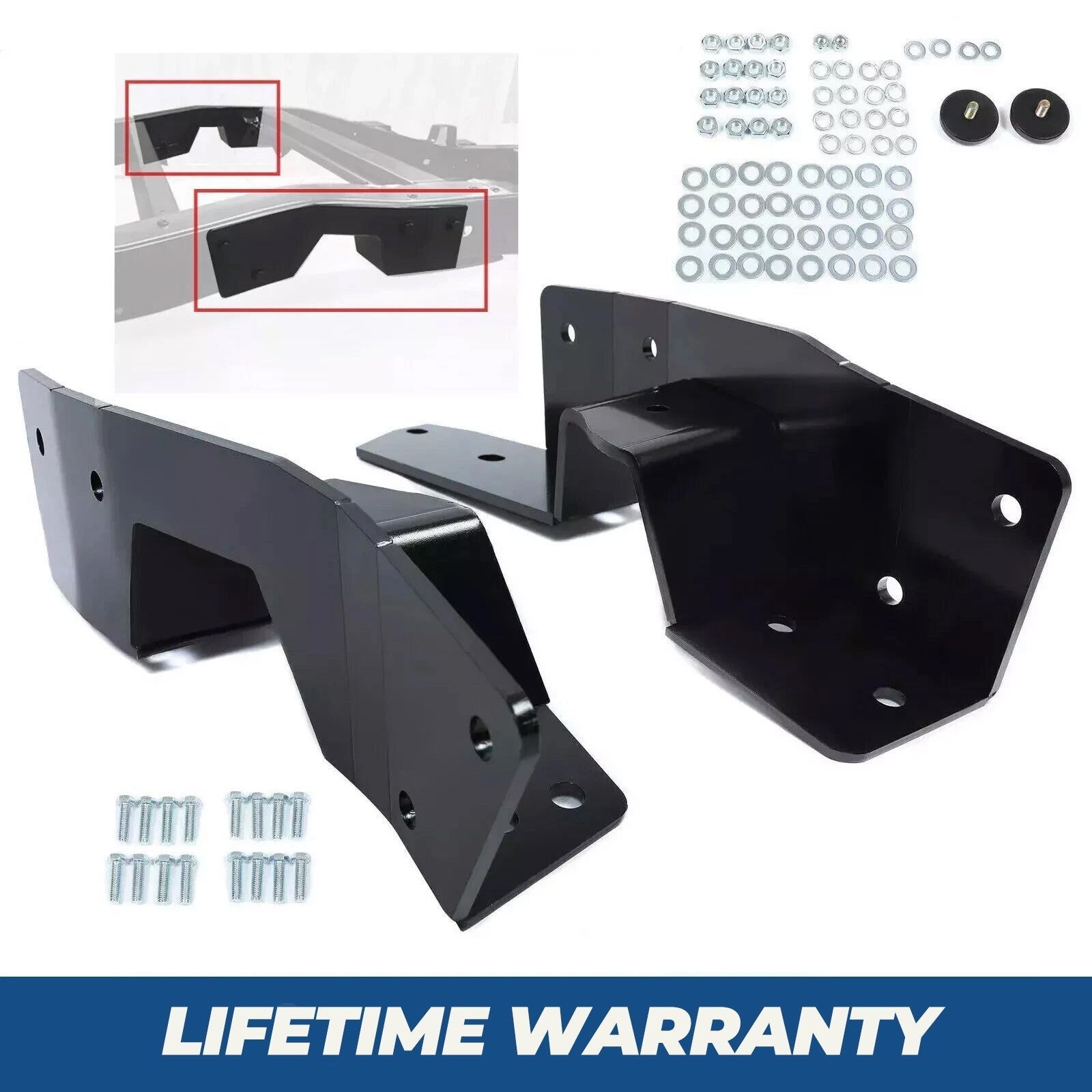 Bolt In C Notch Kit Rear Frame for Chevy C10 63-72 GMC C1500 Pickup 67-72