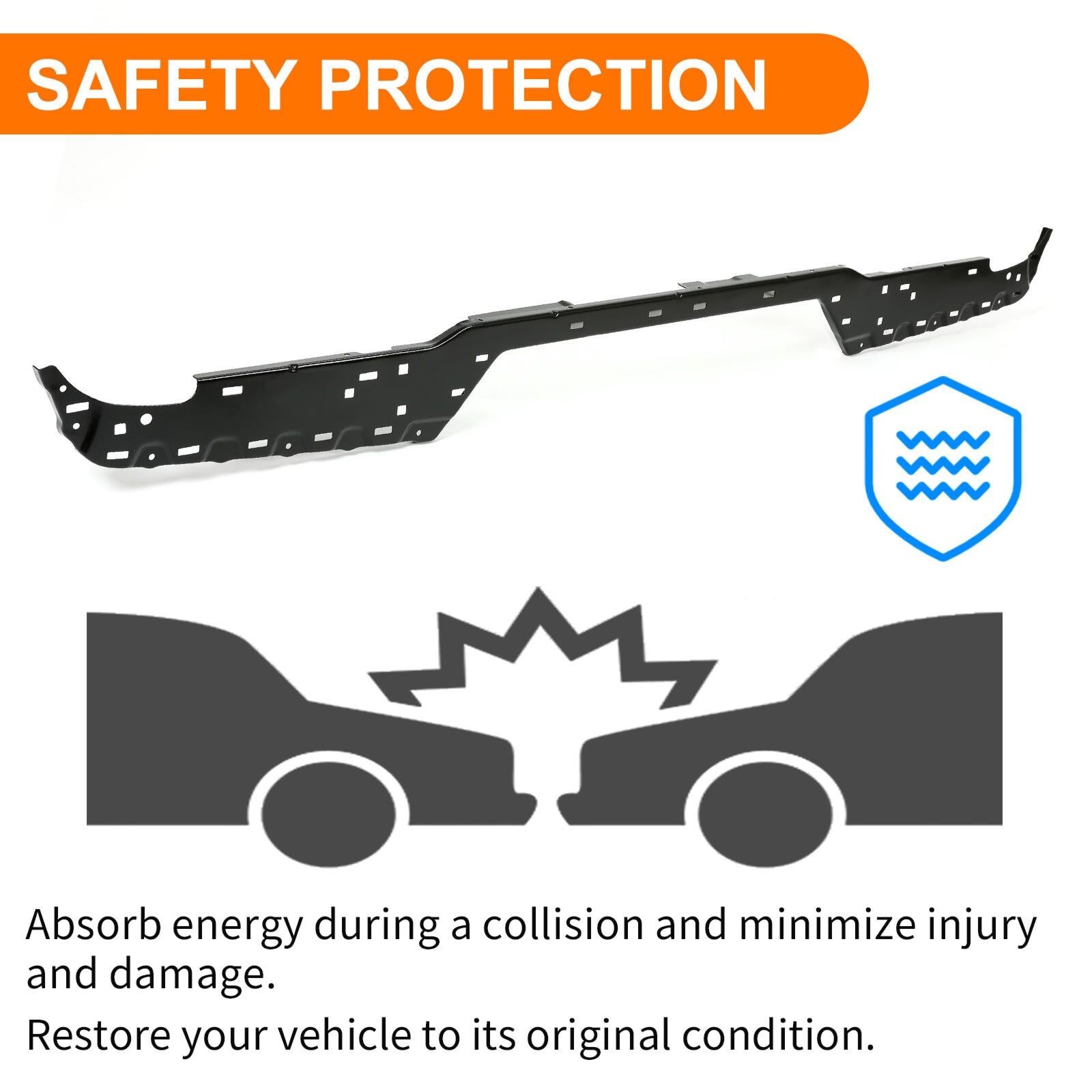 Rear Bumper Reinforcement For 07-13 Chevy Silverado 07-14 GMC Sierra Impact Bar