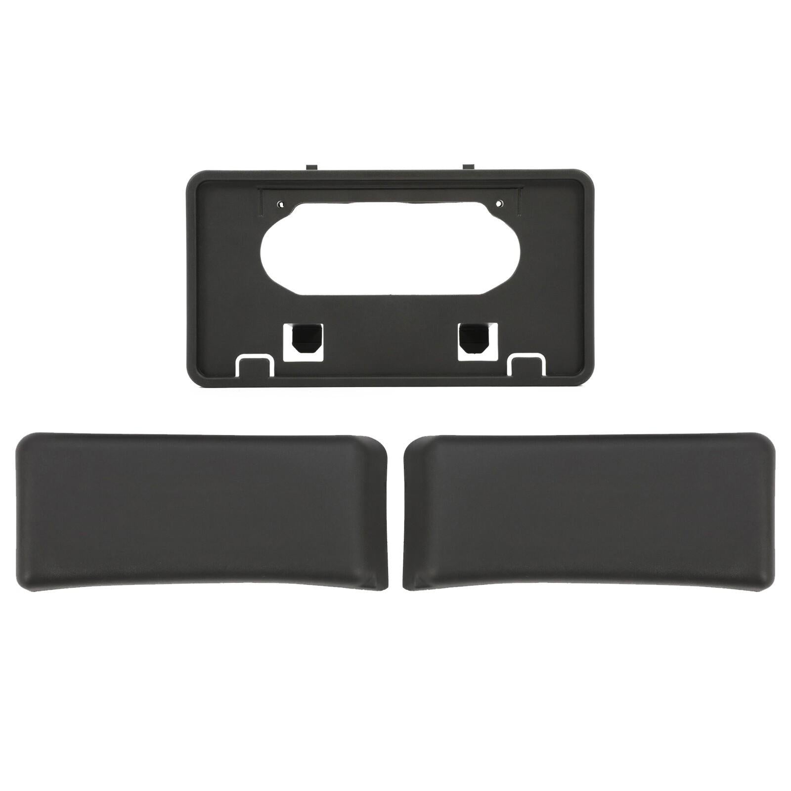 3PCS For Ford F150 09-14 Front Bumper Guards Pads+License Plate Mounting Bracket