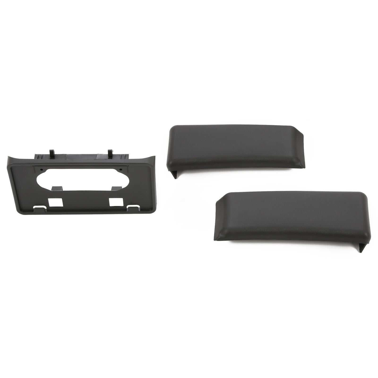 3PCS For Ford F150 09-14 Front Bumper Guards Pads+License Plate Mounting Bracket
