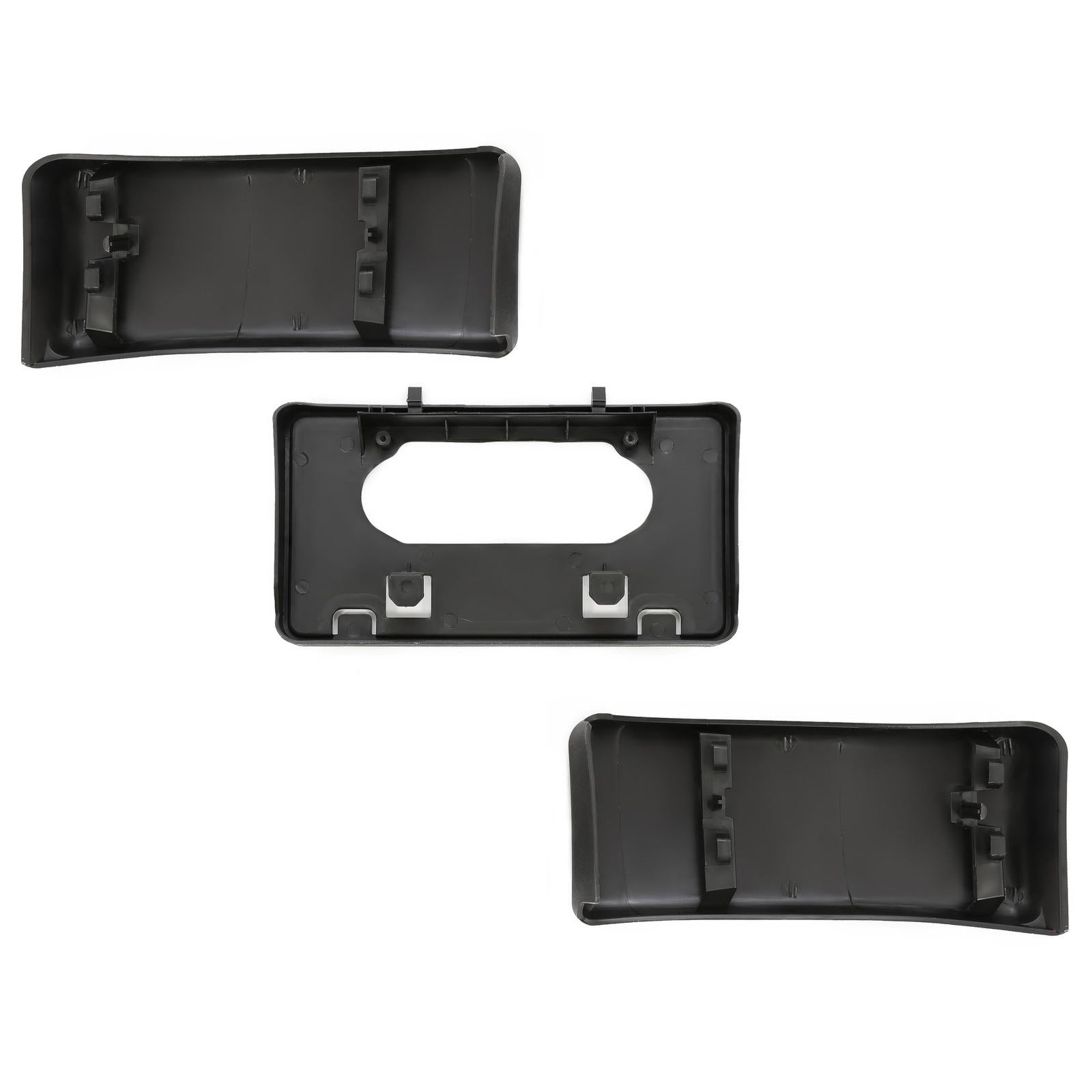 3PCS For Ford F150 09-14 Front Bumper Guards Pads+License Plate Mounting Bracket