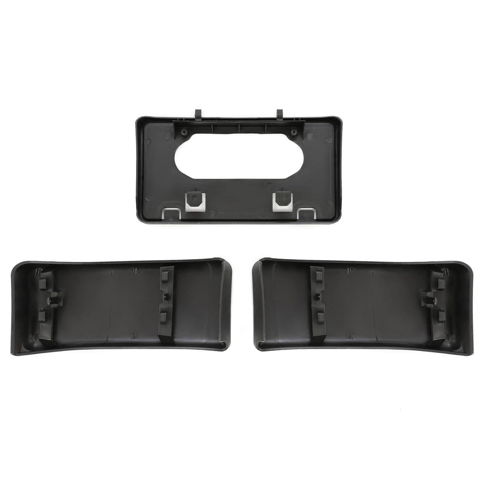 3PCS For Ford F150 09-14 Front Bumper Guards Pads+License Plate Mounting Bracket