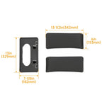 3PCS For Ford F150 09-14 Front Bumper Guards Pads+License Plate Mounting Bracket