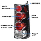 Tail Lights Lamps For GMC Savana/Chevrolet Express 1500 2500 3500 1996-2002