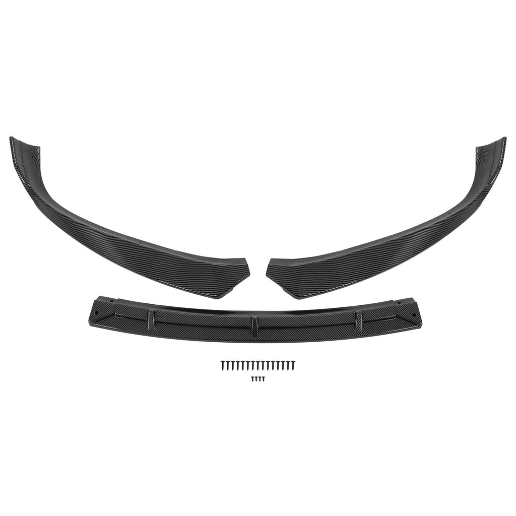 FOR TESLA MODEL S 2016-2020 STP-STYLE CARBON FIBER LOOK FRONT BUMPER LIP SPOILER