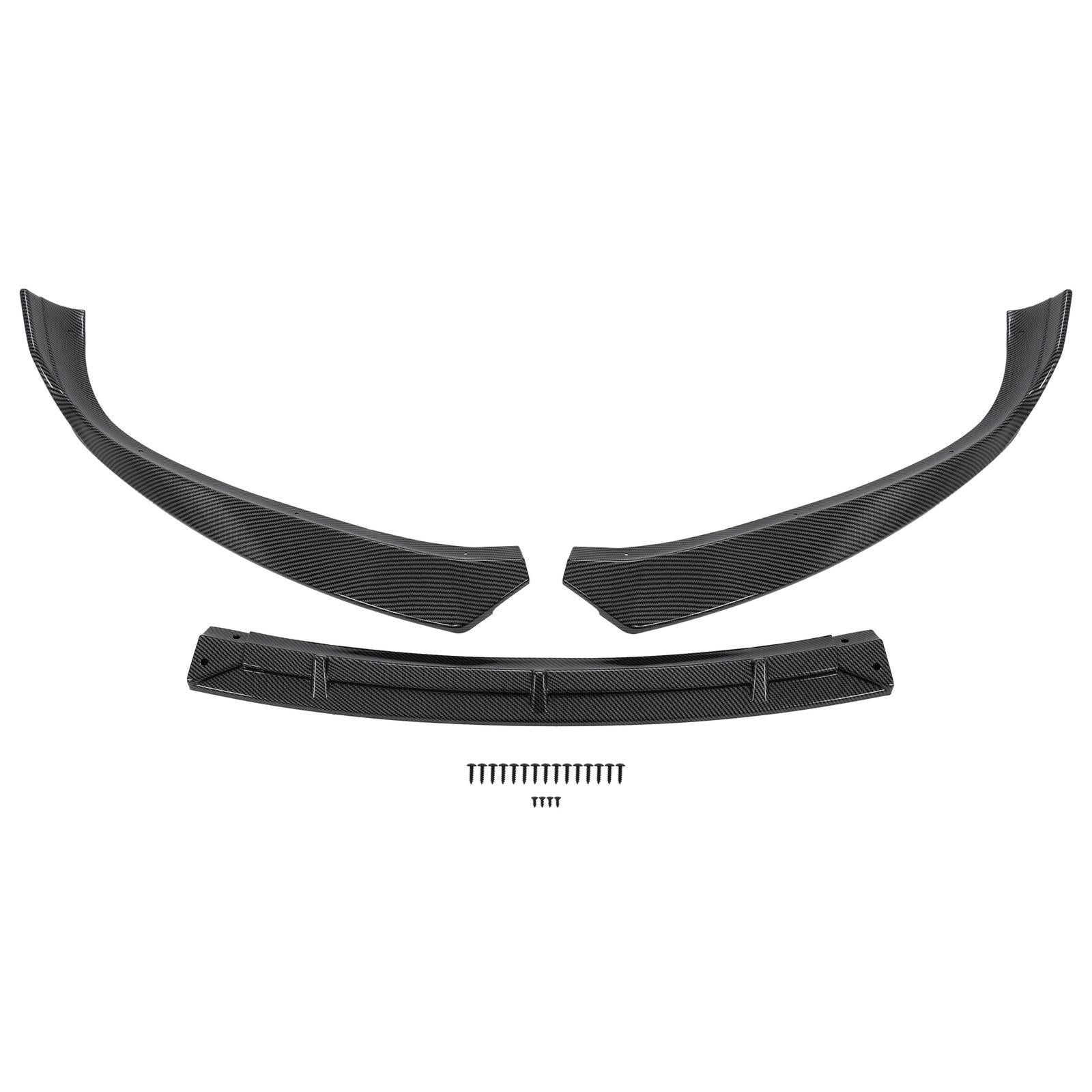FOR TESLA MODEL S 2016-2020 STP-STYLE CARBON FIBER LOOK FRONT BUMPER LIP SPOILER