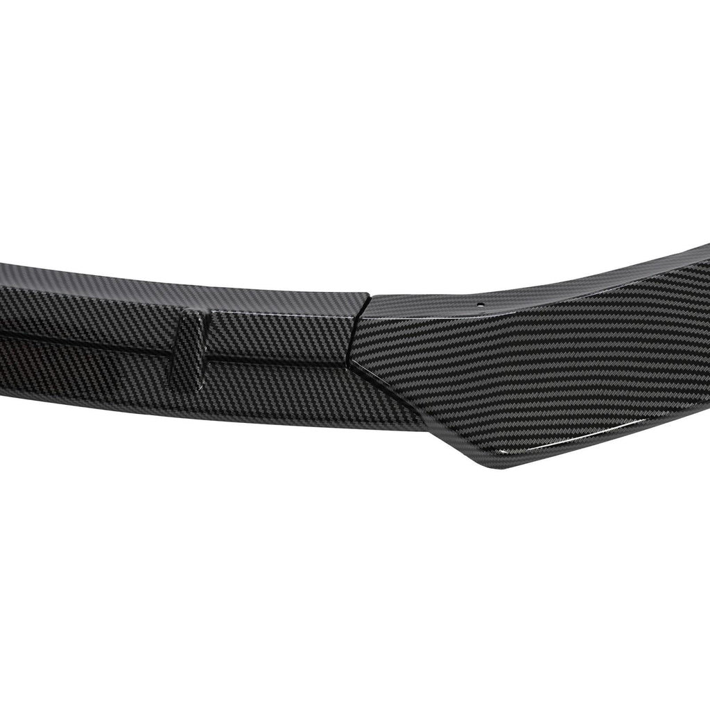 FOR TESLA MODEL S 2016-2020 STP-STYLE CARBON FIBER LOOK FRONT BUMPER LIP SPOILER