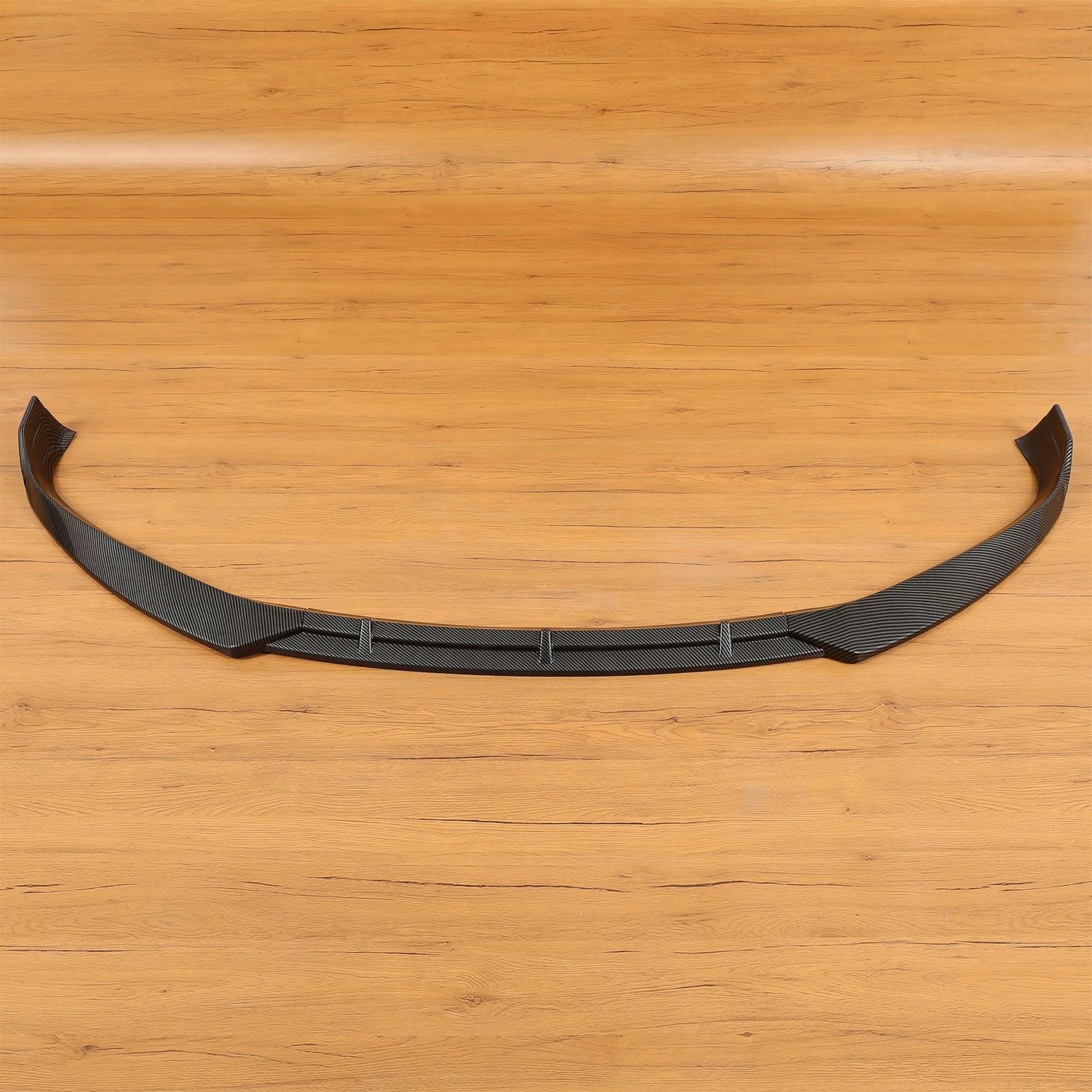 FOR TESLA MODEL S 2016-2020 STP-STYLE CARBON FIBER LOOK FRONT BUMPER LIP SPOILER