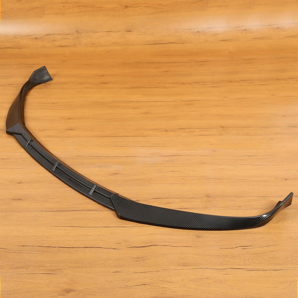 FOR TESLA MODEL S 2016-2020 STP-STYLE CARBON FIBER LOOK FRONT BUMPER LIP SPOILER