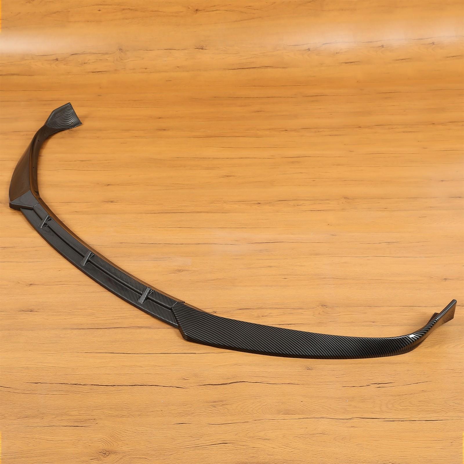 FOR TESLA MODEL S 2016-2020 STP-STYLE CARBON FIBER LOOK FRONT BUMPER LIP SPOILER