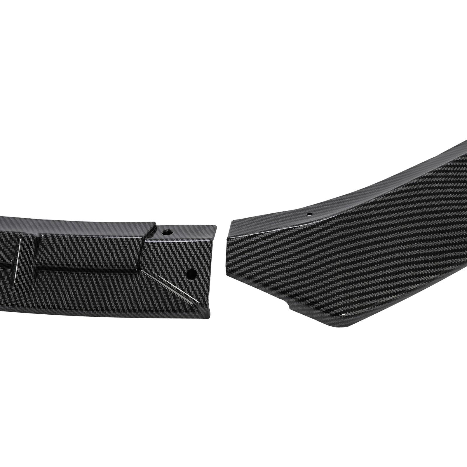FOR TESLA MODEL S 2016-2020 STP-STYLE CARBON FIBER LOOK FRONT BUMPER LIP SPOILER