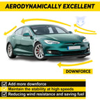 FOR TESLA MODEL S 2016-2020 STP-STYLE CARBON FIBER LOOK FRONT BUMPER LIP SPOILER