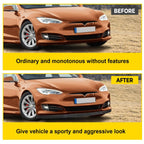 FOR TESLA MODEL S 2016-2020 STP-STYLE CARBON FIBER LOOK FRONT BUMPER LIP SPOILER