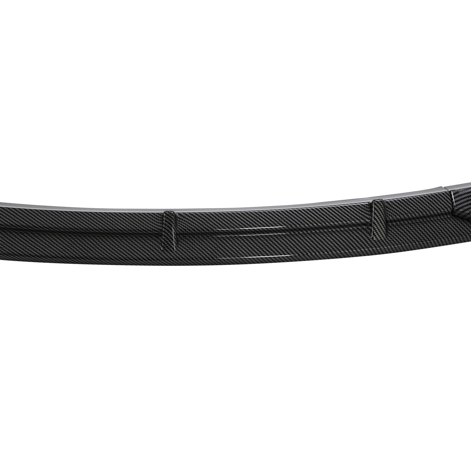 FOR TESLA MODEL S 2016-2020 STP-STYLE CARBON FIBER LOOK FRONT BUMPER LIP SPOILER