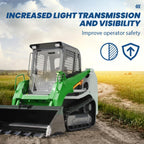 Forestry Demo Door Skid Steer Door Glass For Takeuchi TL TL8 TL10 1/2" Plastic
