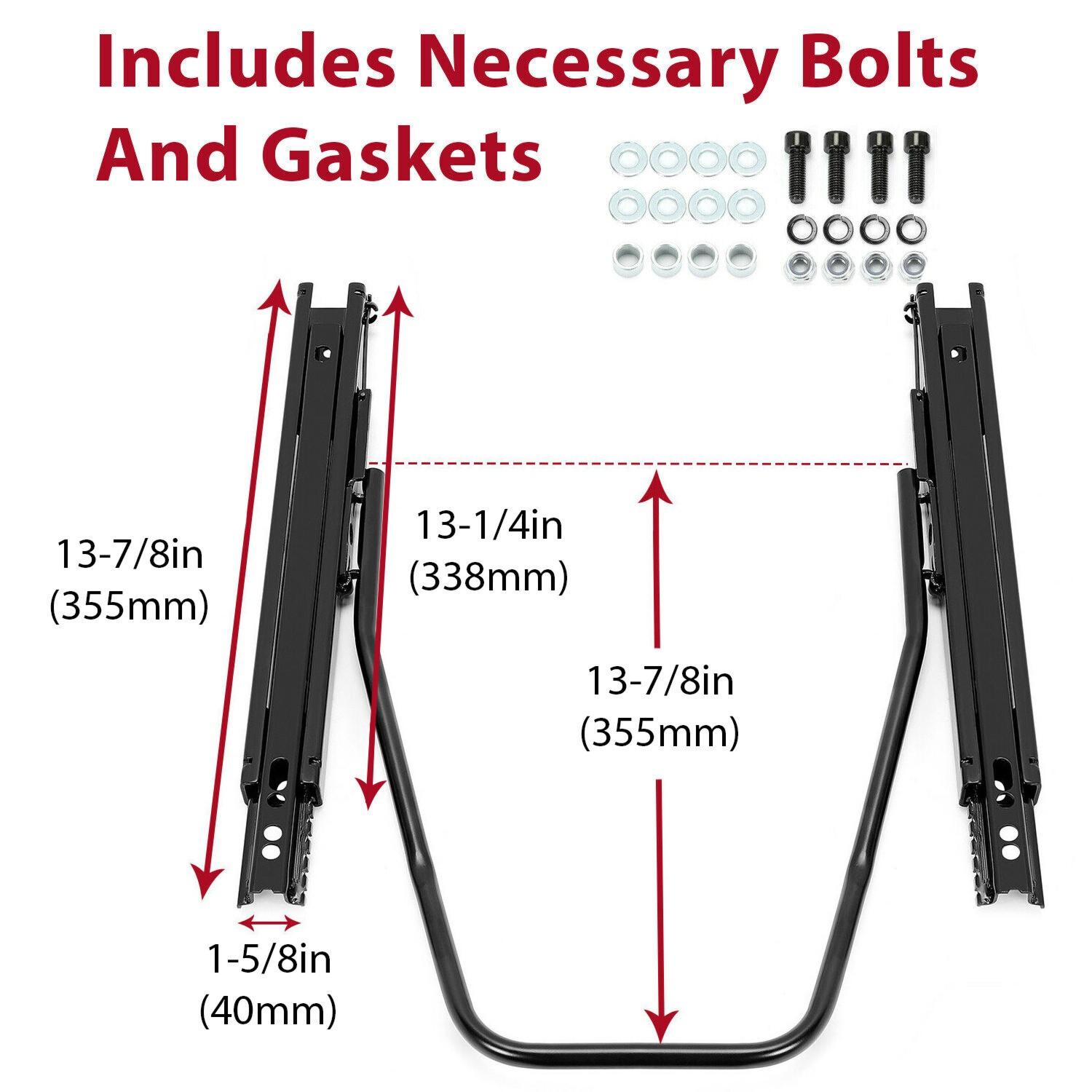 Universal Dual Lock Design Car Racing Seat Base Slider Rail Bracket Bucket Steel