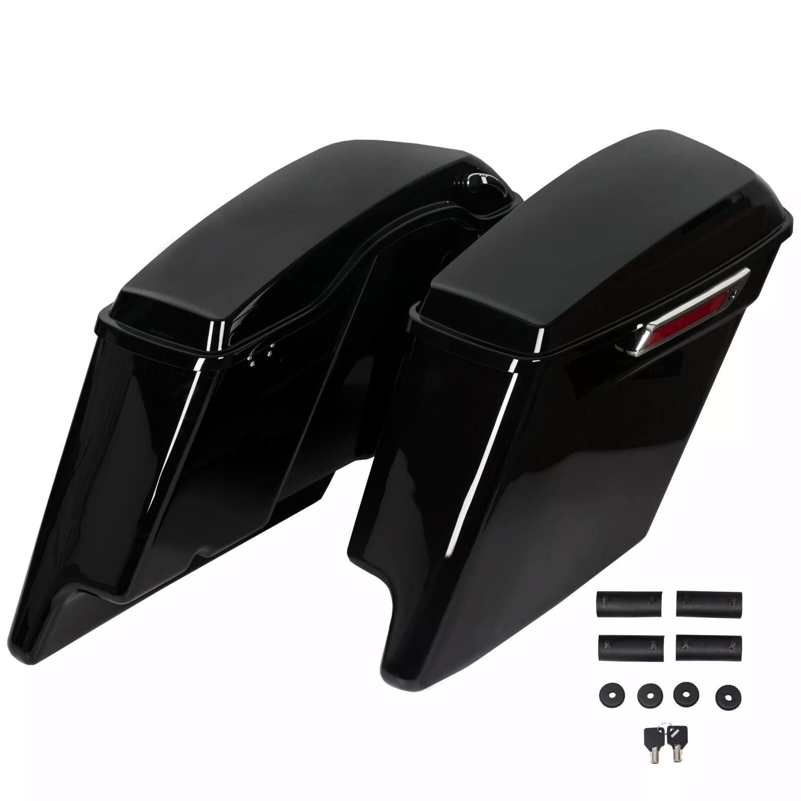 5" Stretched Extended Saddlebags Bag For Harley Davidson Road Street Glide 93-13
