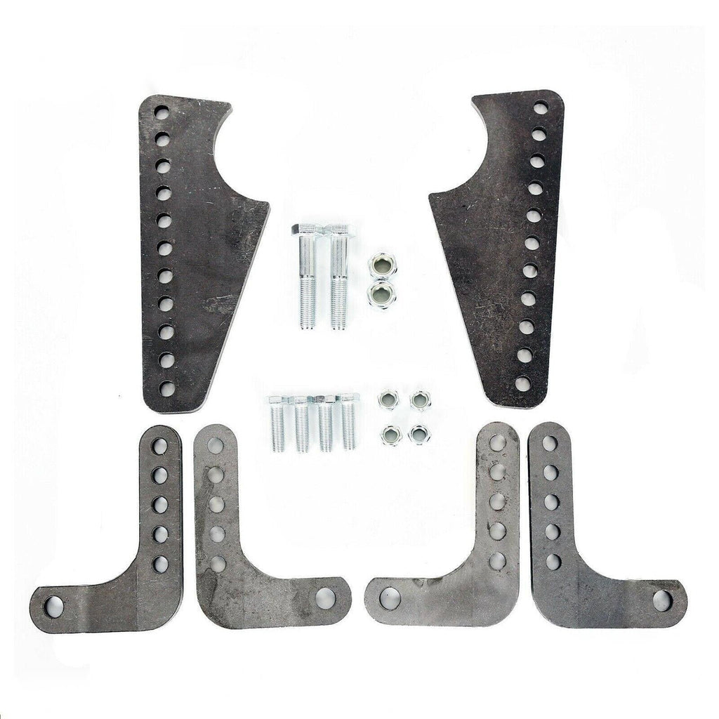 New Coil Over Shock Mount Kit Adjustable Lower Brackets for 3" Axle Tubes