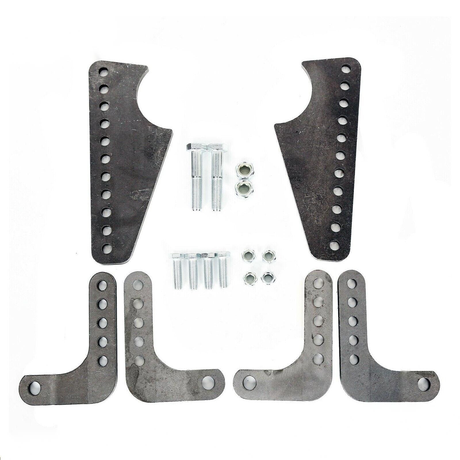 New Coil Over Shock Mount Kit Adjustable Lower Brackets for 3" Axle Tubes