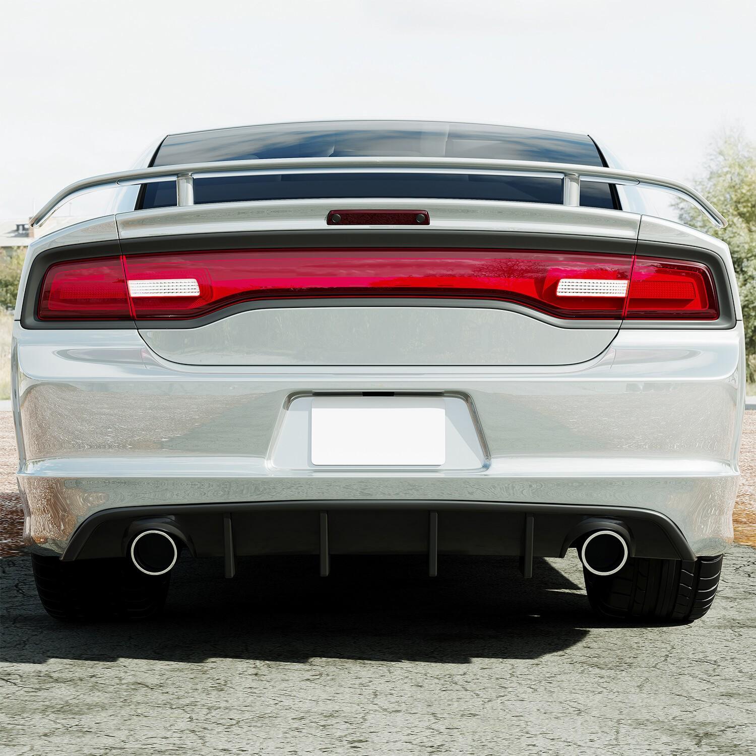 Matte Black Rear Bumper Lip Lower Diffuser For Dodge Charger SRT V2 Style 12-14