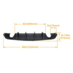 Matte Black Rear Bumper Lip Lower Diffuser For Dodge Charger SRT V2 Style 12-14