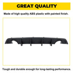 Matte Black Rear Bumper Lip Lower Diffuser For Dodge Charger SRT V2 Style 12-14