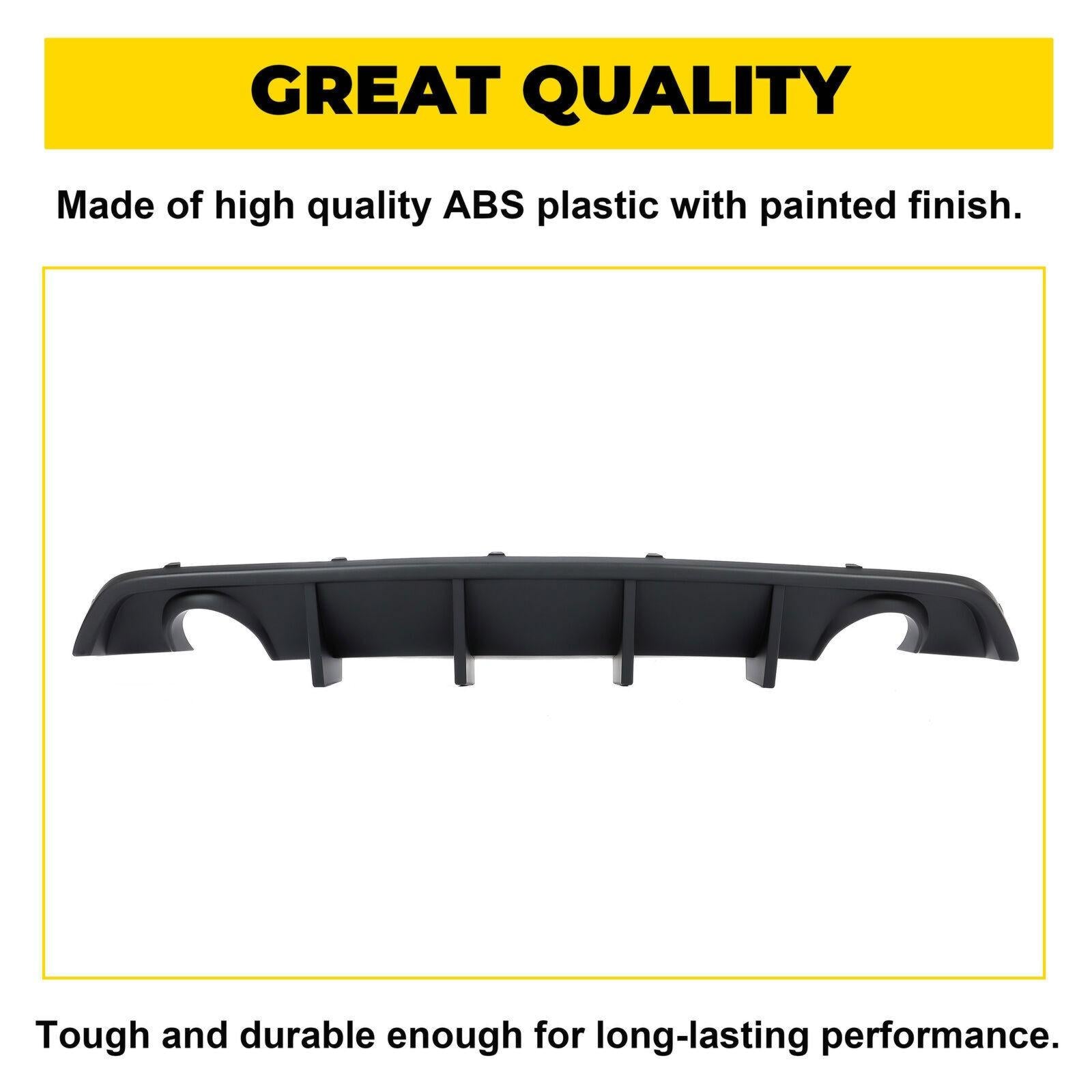 Matte Black Rear Bumper Lip Lower Diffuser For Dodge Charger SRT V2 Style 12-14
