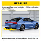 Matte Black Rear Bumper Lip Lower Diffuser For Dodge Charger SRT V2 Style 12-14