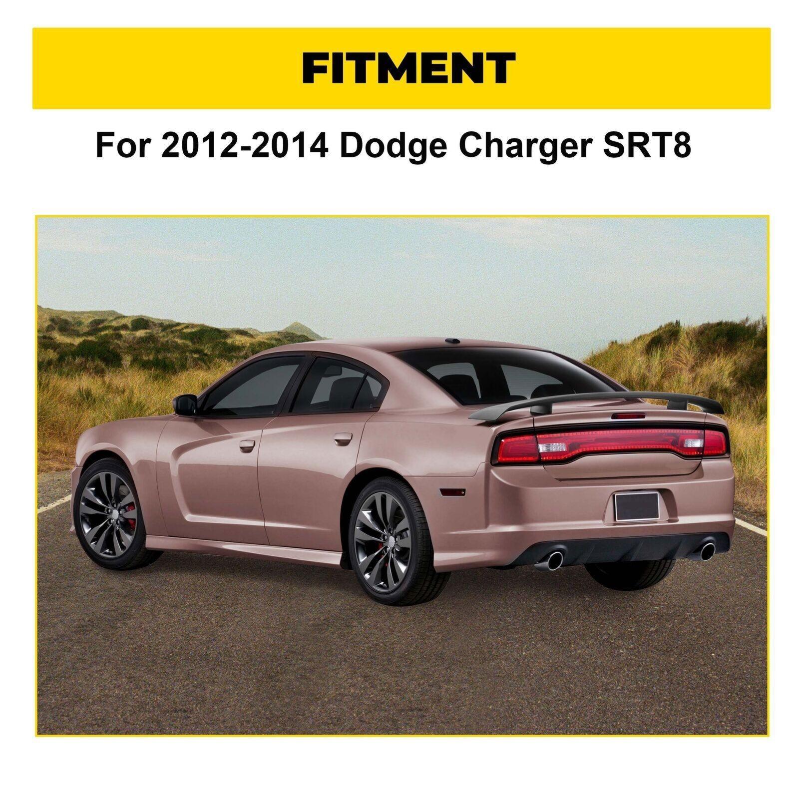 Matte Black Rear Bumper Lip Lower Diffuser For Dodge Charger SRT V2 Style 12-14