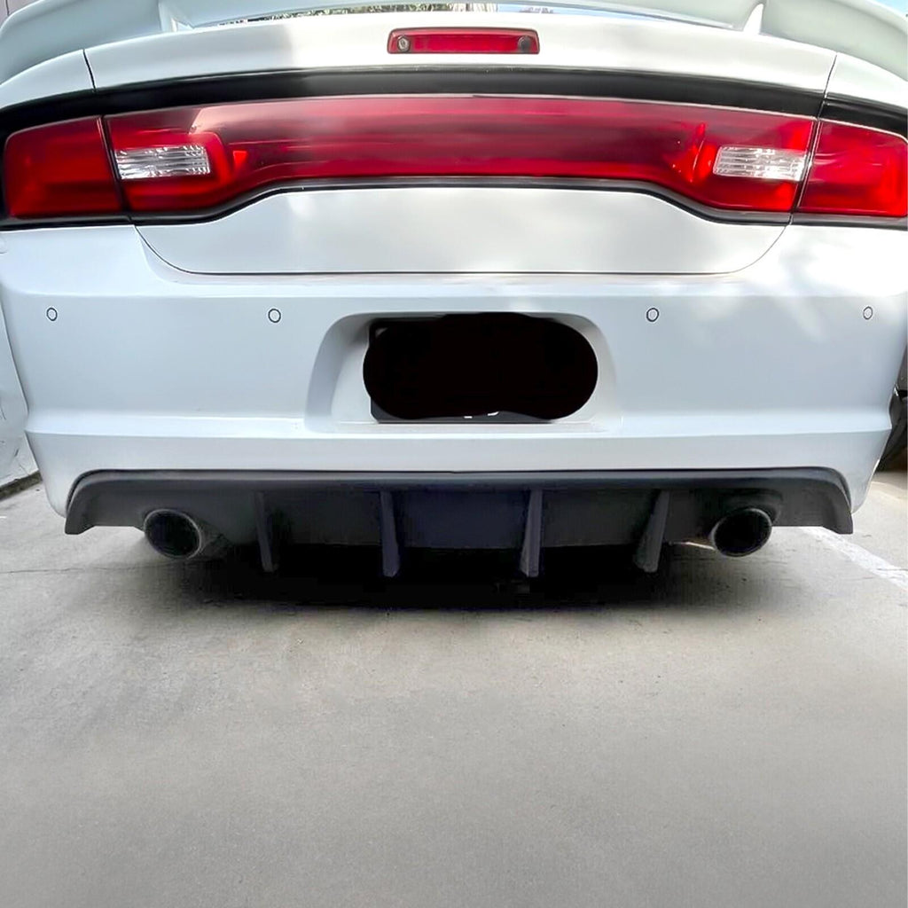 Matte Black Rear Bumper Lip Lower Diffuser For Dodge Charger SRT V2 Style 12-14