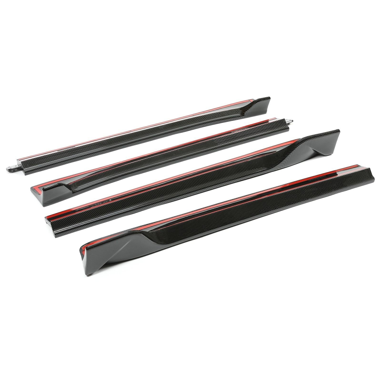 For Tesla Model 3 2017-2023 LH RH Side Skirts Rocker Panels Carbon Fiber Style