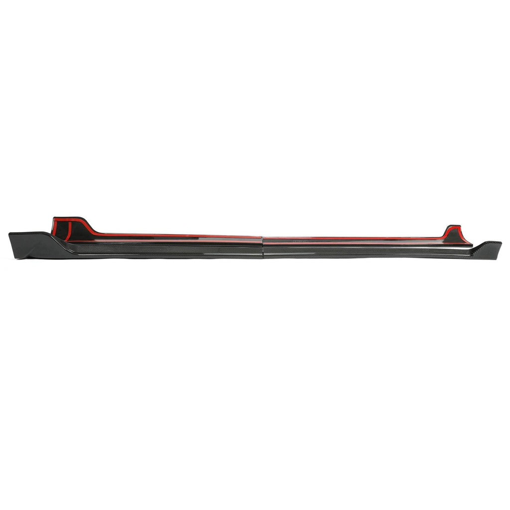 For Tesla Model 3 2017-2023 LH RH Side Skirts Rocker Panels Carbon Fiber Style