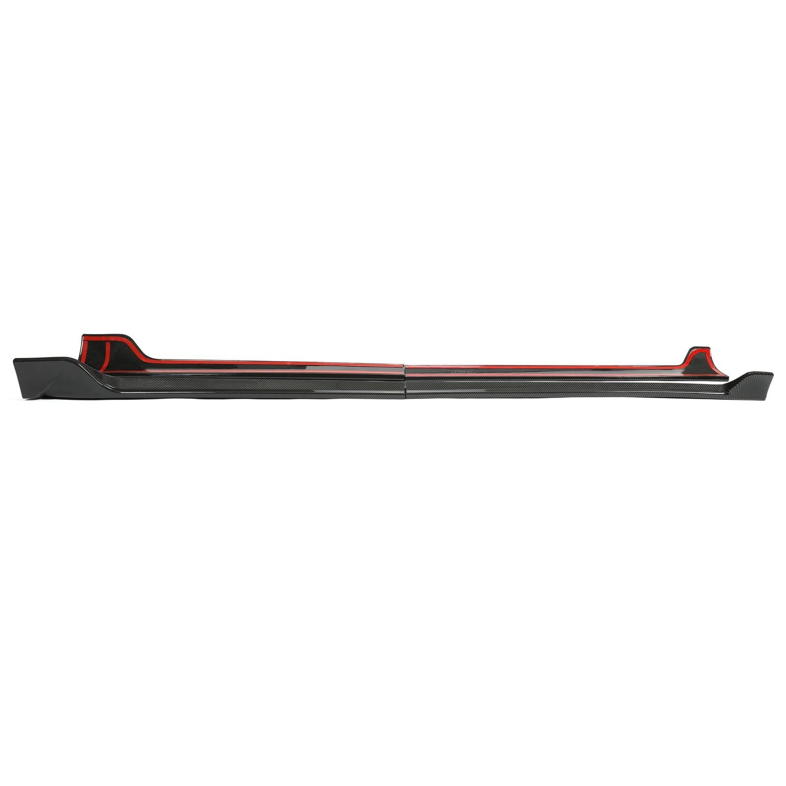 For Tesla Model 3 2017-2023 LH RH Side Skirts Rocker Panels Carbon Fiber Style