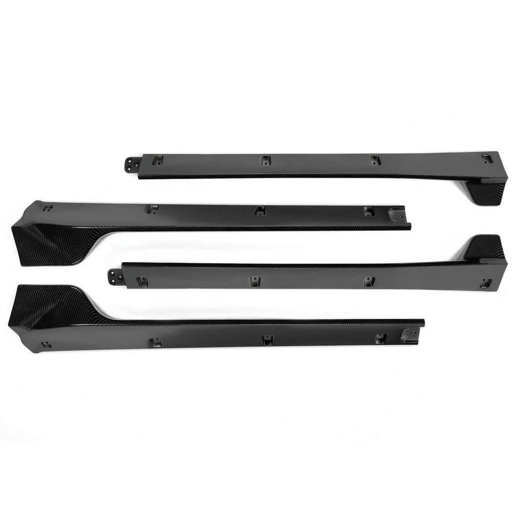 For Tesla Model 3 2017-2023 LH RH Side Skirts Rocker Panels Carbon Fiber Style