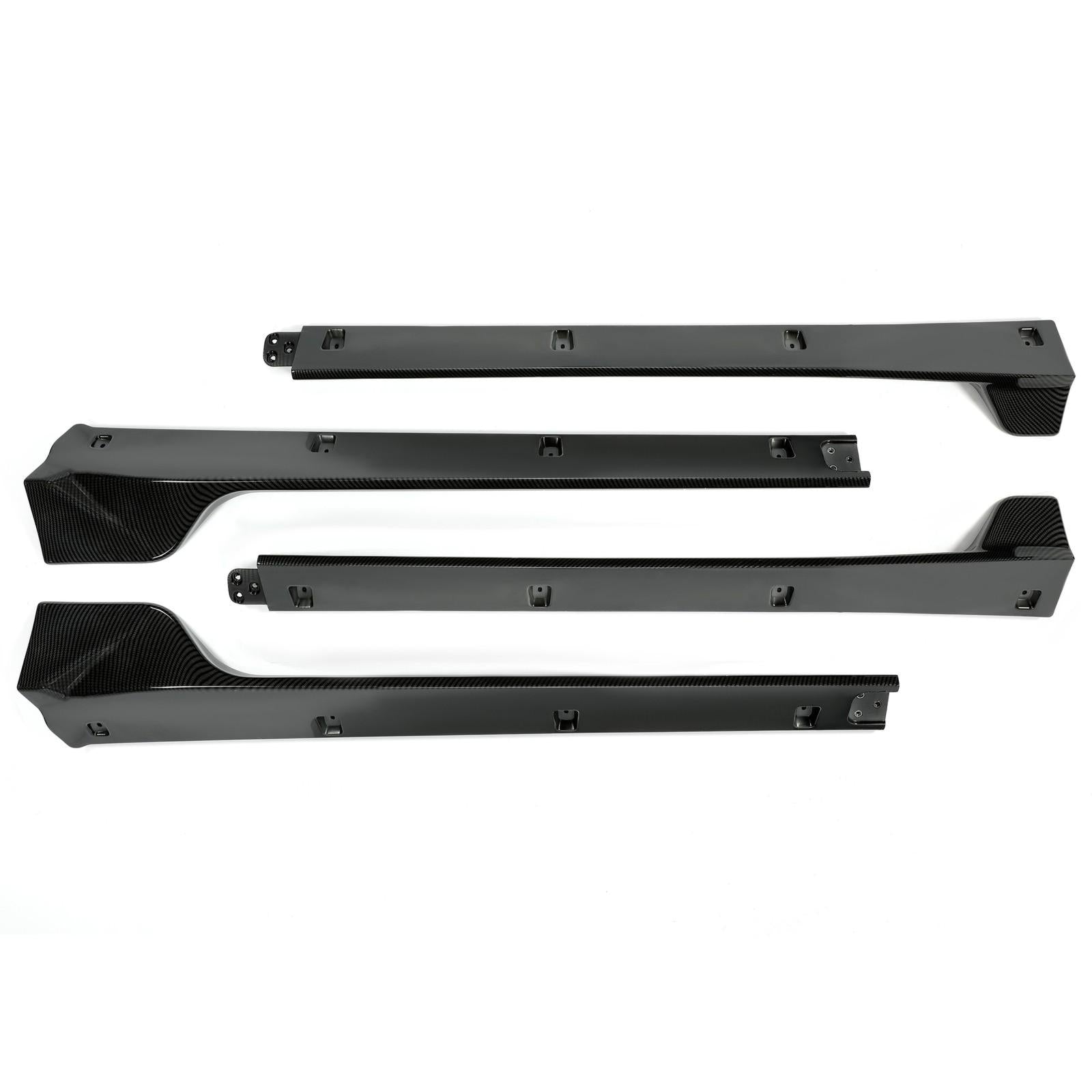 For Tesla Model 3 2017-2023 LH RH Side Skirts Rocker Panels Carbon Fiber Style