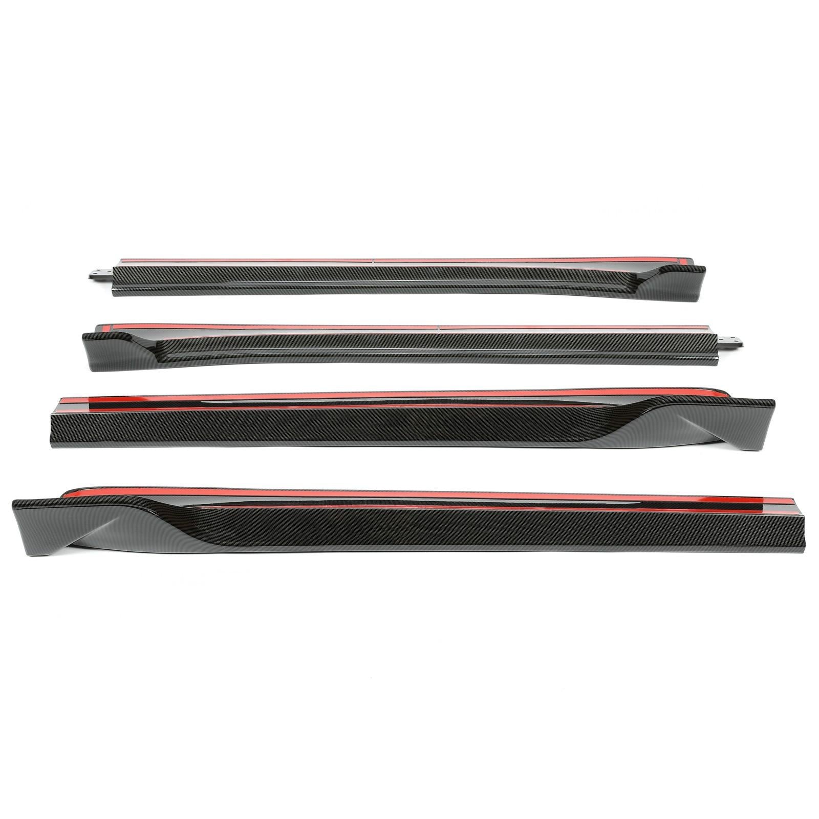 For Tesla Model 3 2017-2023 LH RH Side Skirts Rocker Panels Carbon Fiber Style