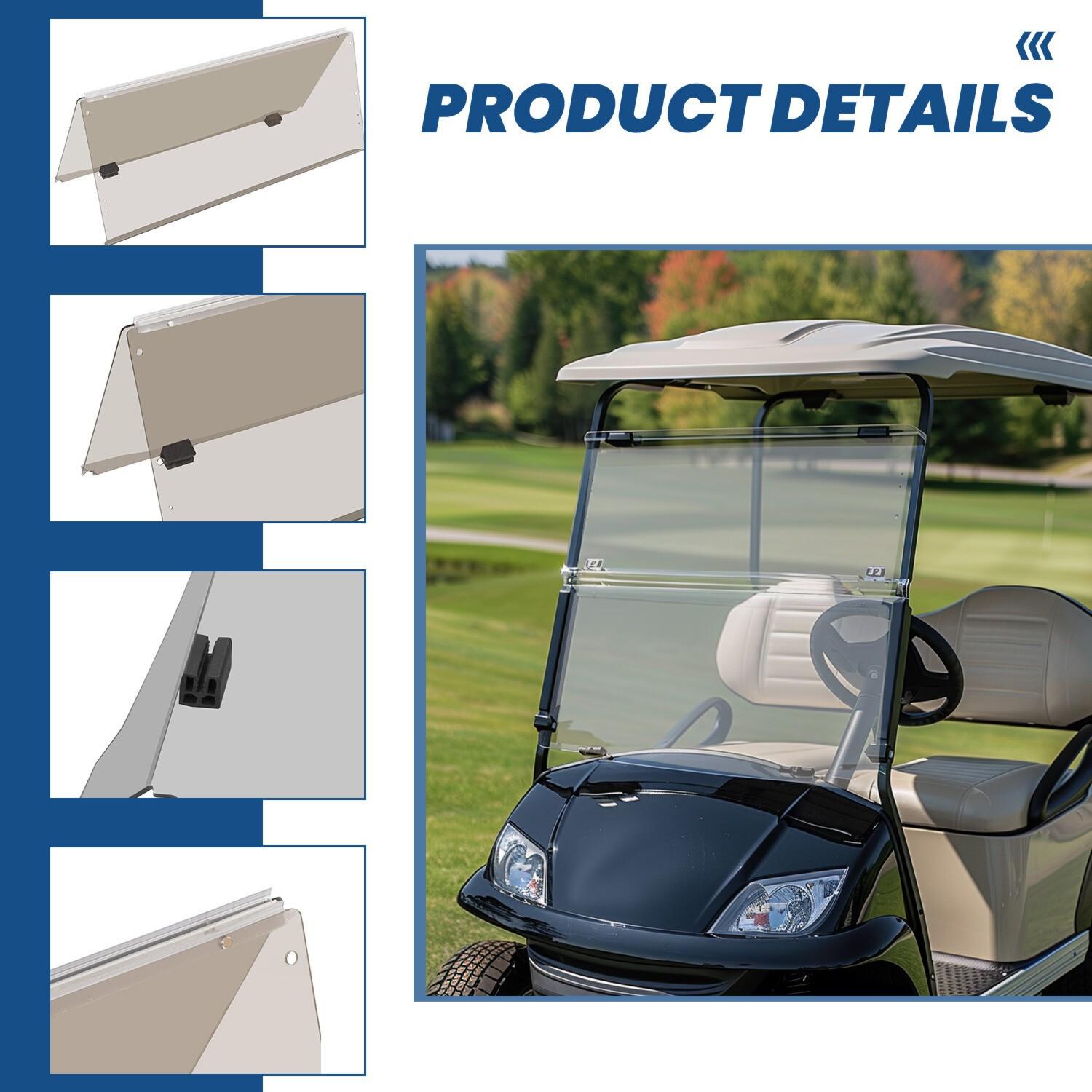For Yamaha G29 Drive 07-16 Golf Cart Tinted Folding Down Windshield Windscreen