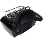 Motorcycle Hard Saddlebags Saddle Bags + Luggage Trunk Backrest Luggage Rack