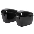 Motorcycle Hard Saddlebags Saddle Bags + Luggage Trunk Backrest Luggage Rack