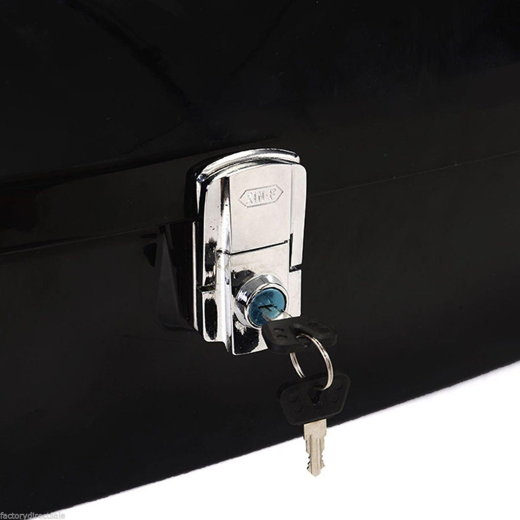 Motorcycle Hard Saddlebags Saddle Bags + Luggage Trunk Backrest Luggage Rack