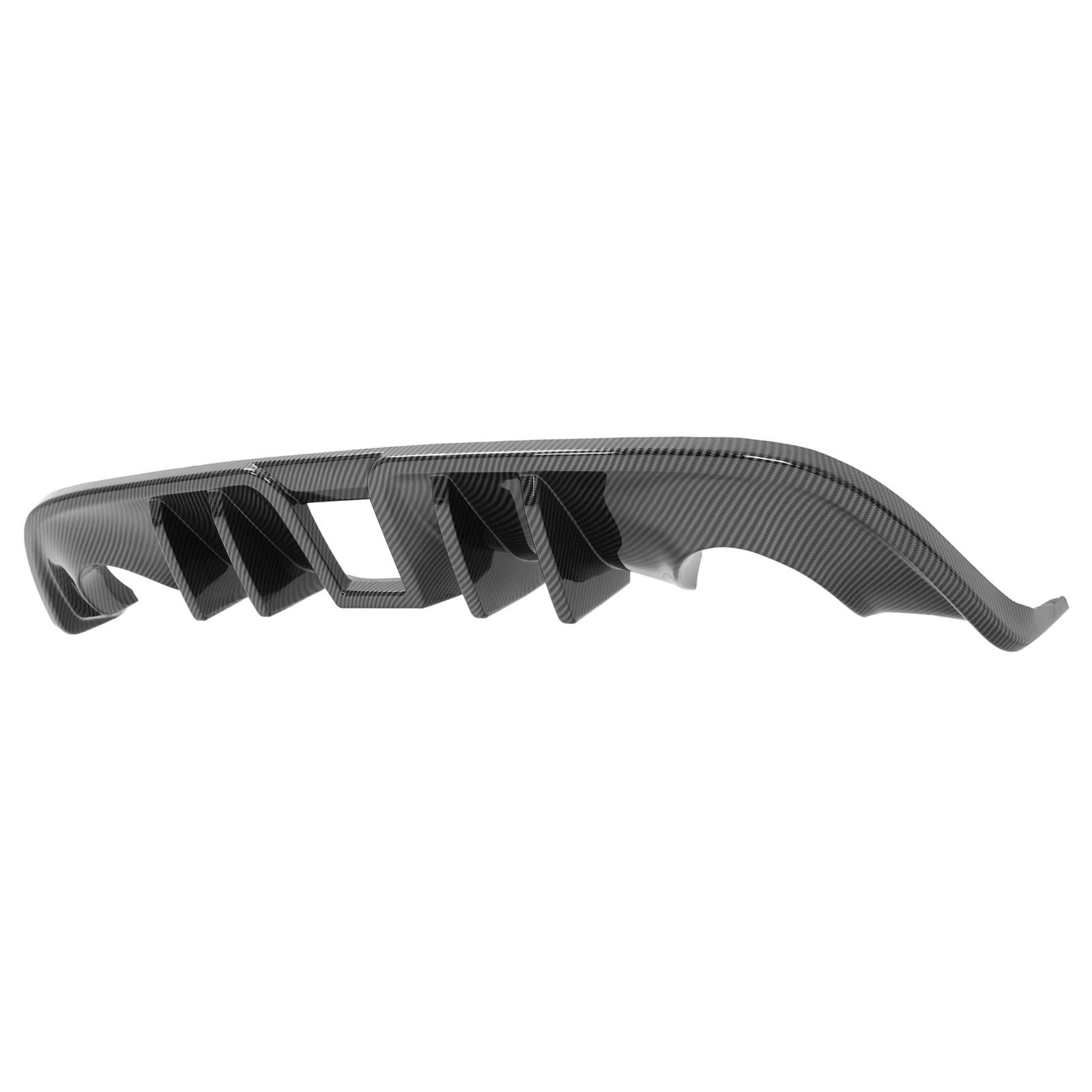 Carbon Look For Nissan 370Z Coupe 2009-2020 Rear Bumper Lip Valance Diffuser PP