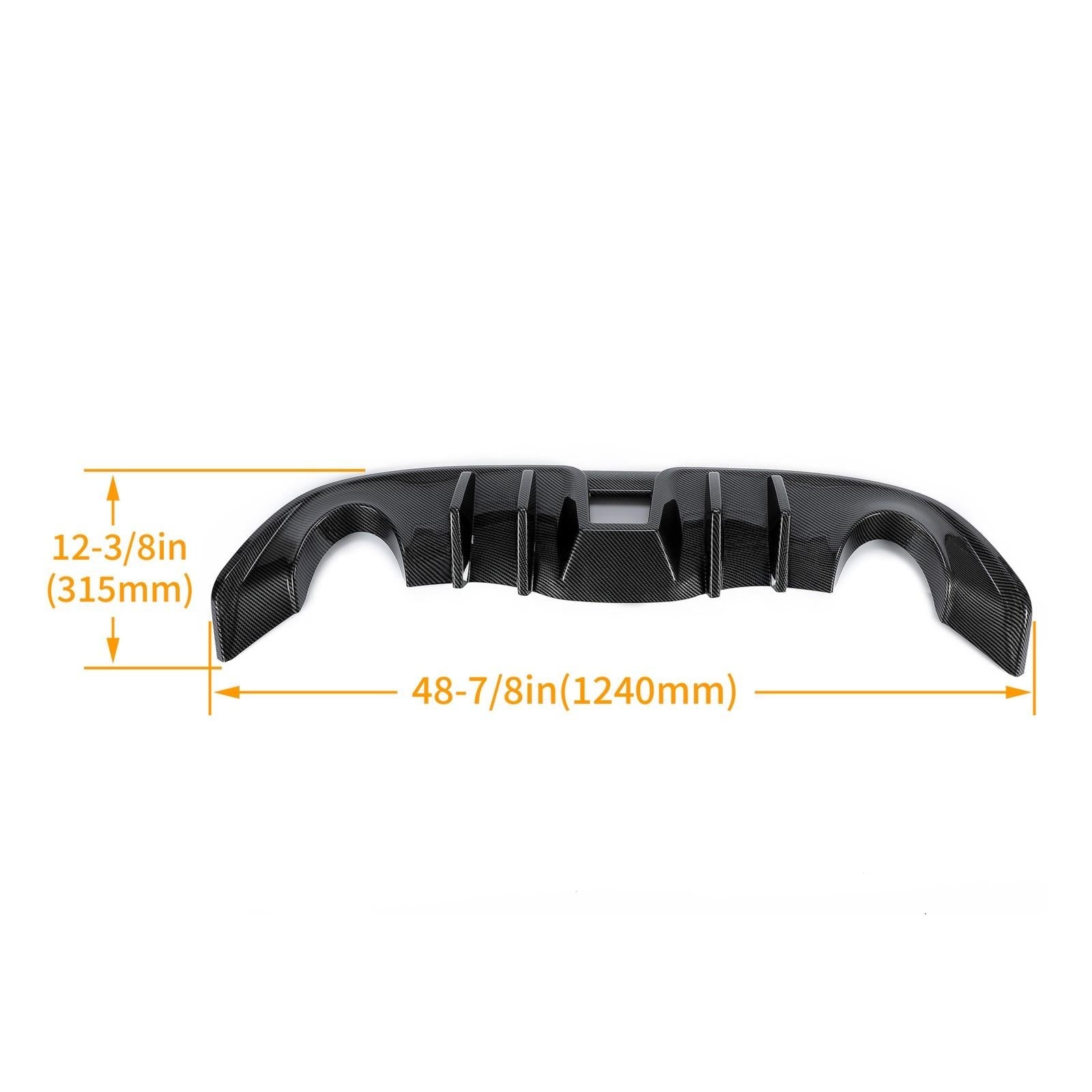 Carbon Look For Nissan 370Z Coupe 2009-2020 Rear Bumper Lip Valance Diffuser PP