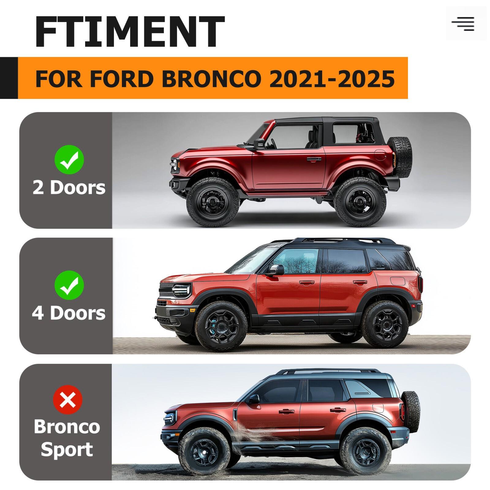 4Pcs Front & Rear Mud Flaps Splash Guards For Ford Bronco 21-25 #M2DZ-16A550-AA