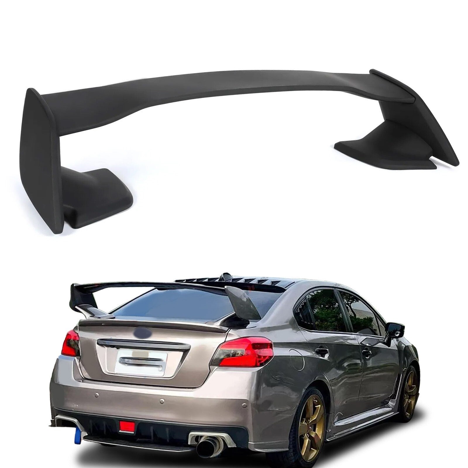 JDM Style Matte Black Rear Trunk Spoiler Wing For Subaru WRX/WRX STI 2015-2021