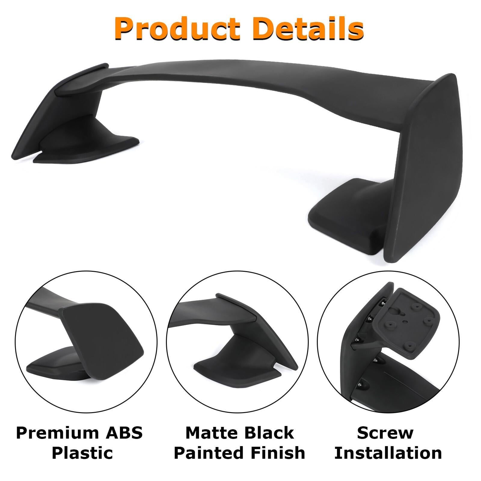 JDM Style Matte Black Rear Trunk Spoiler Wing For Subaru WRX/WRX STI 2015-2021