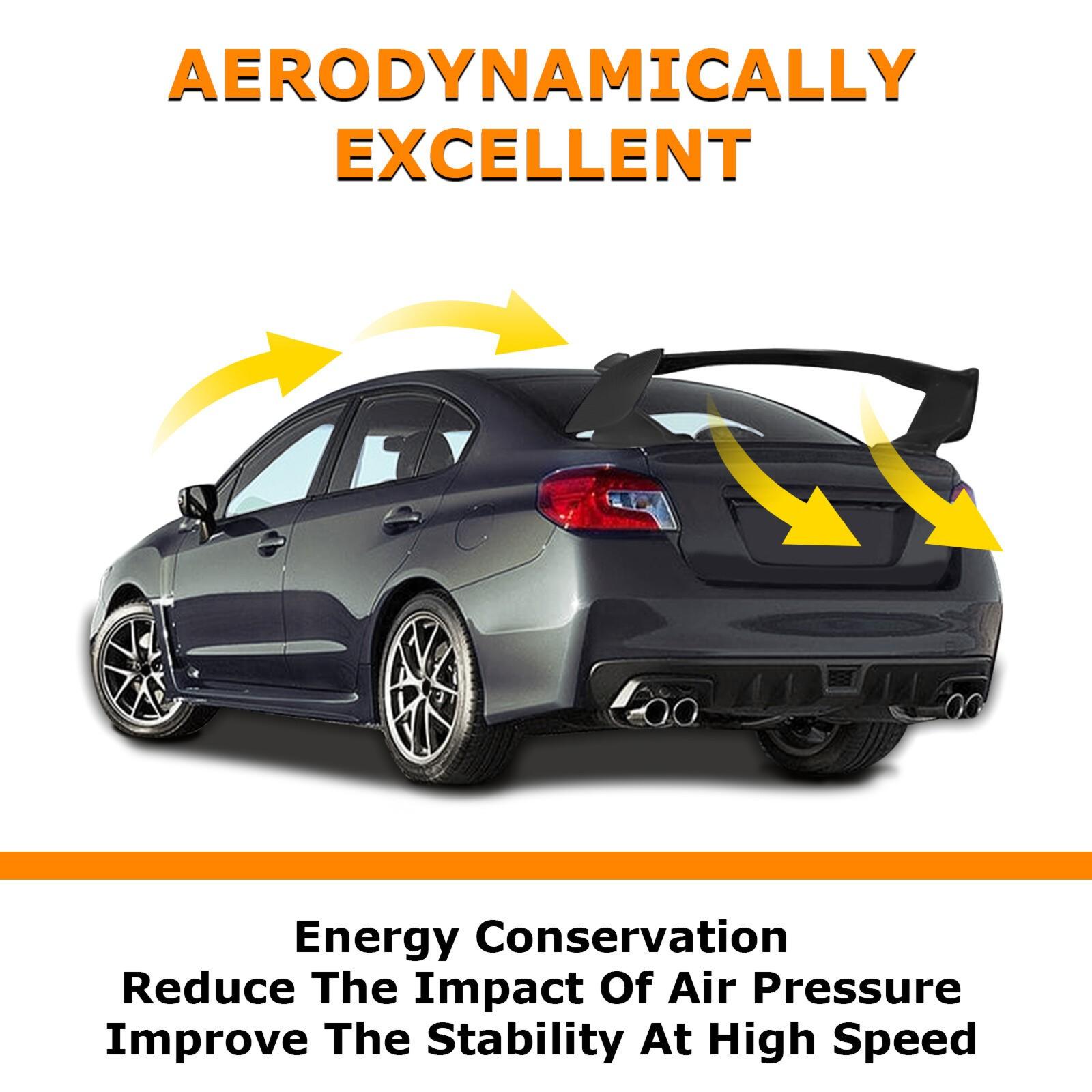 JDM Style Matte Black Rear Trunk Spoiler Wing For Subaru WRX/WRX STI 2015-2021